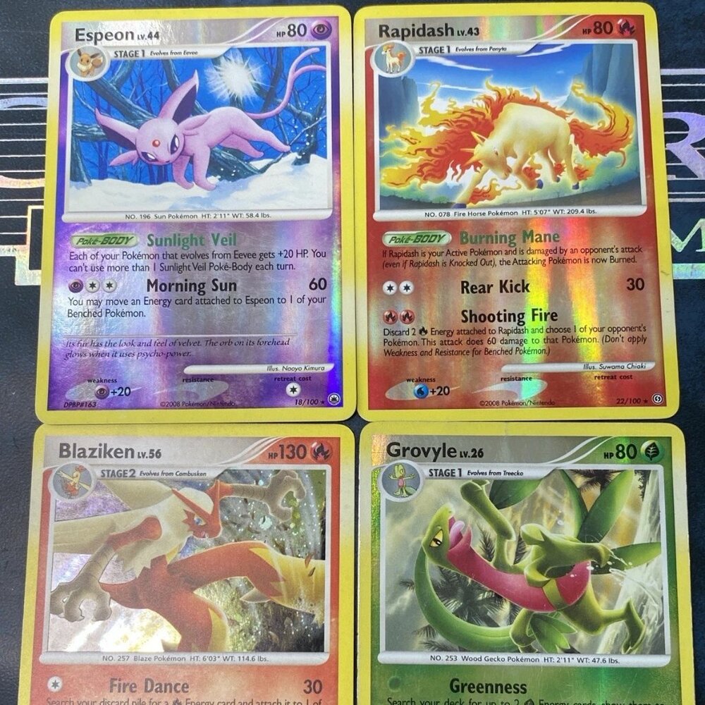 Pokémon Holo Lot Espeon Blaziken Rapidash DP Era 2008